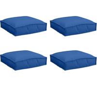vidaXL, coussins, 4 pièces, tissu Oxford, bleu royal, 40 x 40 x 8 cm