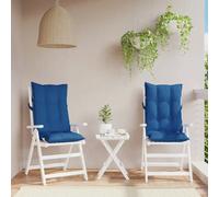 Coussins de chaise à dossier haut lot de 2 bleu royal