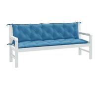 vidaXL Coussins de banc de jardin 2 pcs. Melange Bleu 180x50x7 cm Tissu