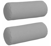 Vidaxl Coussins D'accent 2 Pcs Gris Nuage Ø 15 X 40 Cm Tissu