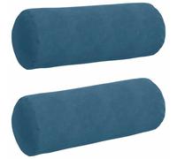 Vidaxl Coussins D'accent 2 Pcs Bleu Ø 25 X 70 Cm
