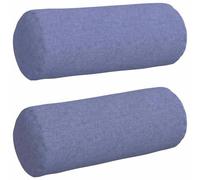 Vidaxl Coussins D'accent 2 Pcs Bleu Denim Ø 15 X 40 Cm Tissu