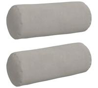 Vidaxl Coussins D'accent 2 Pcs Gris Clair Ø 15 X 40 Cm