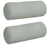 Vidaxl Coussins D'accent 2 Pcs Gris Clair Ø 15 X 40 Cm