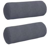 Vidaxl Coussins D'accent 2 Pcs Gris Foncé Ø 25 X 70 Cm