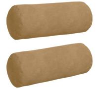 Vidaxl Coussins D'accent 2 Pcs Marron Ø 15 X 40 Cm