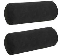 Vidaxl Coussins D'accent 2 Pcs Noir Ø 15 X 40 Cm