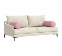 vidaXL Coussins d'accent 2 pcs Rose Ø 25 x 70 cm, Coussins cylindriques pour Le Salon, Housses Amovibles, déco Cosy, Coussin élégant, bolsters décoratifs