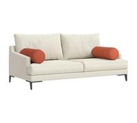 vidaXL Coussins d'accent 2 pcs Rouge Orange Ø 25 x 70 cm