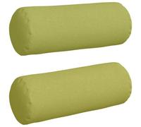 Vidaxl Coussins D'accent 2 Pcs Vert Clair Ø 25 X 70 Cm Tissu
