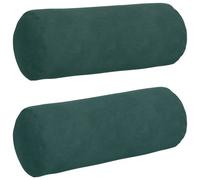 Vidaxl Coussins D'accent 2 Pcs Vert Foncé Ø 15 X 40 Cm