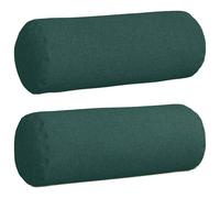 Vidaxl Coussins D'accent 2 Pcs Vert Foncé Ø 25 X 70 Cm Tissu