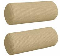 Vidaxl Coussins D'accent 2 Pcs Vert Gris Ø 15 X 40 Cm