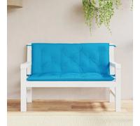 vidaXL Coussins de banc 120x50 cm lot de 2 – Oxford imperméable avec cordes – Bleu clair