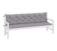 Coussins de banc de jardin 2 pcs. Gris 200x50x7 cm Tissu Oxford