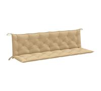 vidaXL Coussins de banc de jardin 2 pcs. Melange Beige 200x50x7 cm Tissu