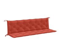 vidaXL Coussins de banc de jardin 2 pcs. Melange Rouge 200x50x7 cm Tissu