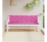 vidaXL Coussins de banc de jardin 2 pcs rose tissu Oxford 361733