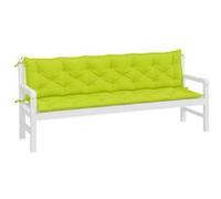 vidaXL Coussins de banc de jardin 2 pcs vert vif tissu Oxford Vert G
