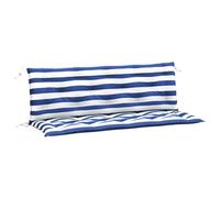 vidaXL Coussins de Banc de Jardin Lot de 2 Rayures Bleues et Blanches, Coussin, Coussin de Banc, Coussin de Jardin, Coussin d'extérieur