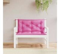 vidaXL Coussins de banc de jardin lot de 2 100 x 50 x 7 cm rose tissu 361676