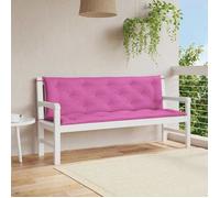 vidaXL Coussins de banc de jardin lot de 2 rose 150x50x7 cm tissu 361714 Rose G