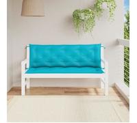vidaXL Coussins de banc de jardin lot de 2 turquoise 150x50x7 cm tissu 361715
