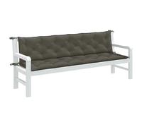 vidaXL Coussins de banc de jardin 2 pcs. Melange Gris foncé 200x50x7 cm Tissu