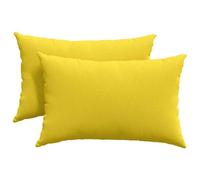 vidaXL Coussins de canapé 2 pcs Jaune clair 40 x 60 cm tissu