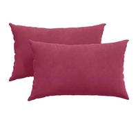 Vidaxl Coussins De Canapé 2 Pcs Rouge Bordeaux 50 X 30 Cm