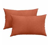 Vidaxl Coussins De Canapé 2 Pcs Rouge Orange 50 X 30 Cm
