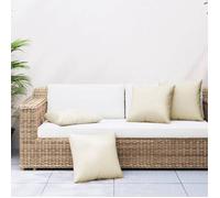 vidaXL Coussins de canapé lot de 4 crème 50x50 cm tissu 360383