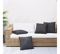 vidaXL Coussins de canapé lot de 4 noir 40x40 cm tissu