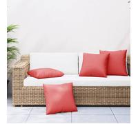 vidaXL Coussins de canapé lot de 4 rouge 50x50 cm tissu 360387