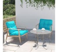 vidaXL Lot de 2 Coussins de Palette, Coussins de Siège de Salon, Coussins de Canapé de Jardin, Coussins de Chaise Extérieur, Turquoise Tissu