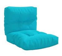 vidaXL Lot de 2 coussins de palette - Tissu turquoise, pour canapé de jardin et chaise extérieure