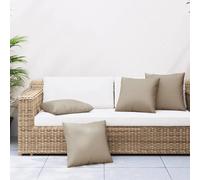 vidaXL Coussins de canapé Lot de 4 Taupe 40x40 cm Tissu