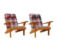 vidaXL Coussins de Chaise 2 pc Tissu Oxford Vichy Rouge | Ces coussins à carreaux rouges ajoutent une vraie touche de peps à n'importe quelle pièce,