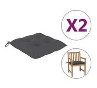 Coussins de chaise 2 pcs Anthracite 50x50x7 cm Tissu