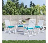 vidaXL Coussins de chaise 4 pcs turquoise 40x40x7 cm tissu 361505 Or G