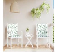 vidaXL Coussins de chaise à dossier bas lot de 2 modèle de feuille