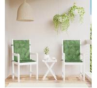 vidaXL Coussins de chaise à dossier bas lot de 2 modèle de feuille, coussin, coussin de chaise, coussin de siège, coussin de 361331