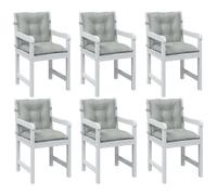 vidaXL Coussins de chaise basse 6 pcs. Melange gris clair 100x50x7cm Tissu