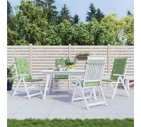 vidaXL Coussins de chaise à dossier haut 4 pcs modèle de feuille tissu 361266 Or G