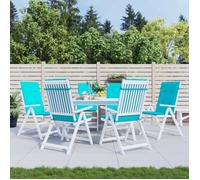 vidaXL Coussins de chaise à dossier haut 6 pcs turquoise tissu 361273