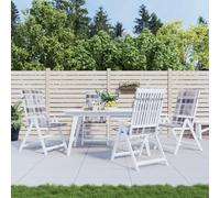 vidaXL Coussins de chaise à dossier haut - Carreaux gris