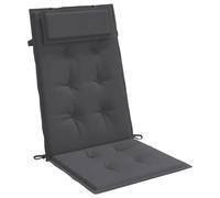 vidaXL Coussins de Chaise à Dossier Haut Lot de 2 Anthracite, Coussin, Coussin de Chaise, Coussin de siège, Coussin de canapé, Coussin d'extérieur