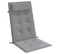 vidaXL Coussins de Chaise à Dossier Haut Lot de 2 Gris Tissu Oxford, Coussin, Coussin de Chaise, Coussin de siège, Coussin de canapé