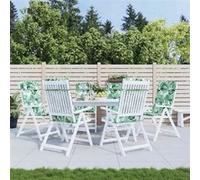 vidaXL Coussins de chaise à dossier haut lot de 6 modèle de feuille, coussin, coussin de chaise, coussin de siège 361912 Vert G