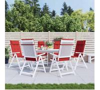 vidaXL Coussins de chaise à dossier haut lot de 6 rouge tissu oxford, coussin, coussin de chaise, coussin de siège 361894
